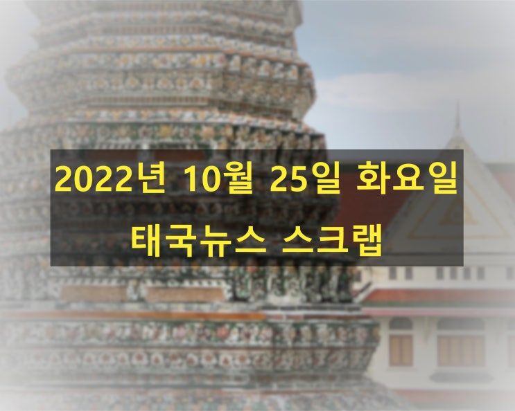  태국 대마식품, 야바, 감염병 유비저, 동부경제회랑, NFT, 쁘라윧 총리 - 한영 태국뉴스