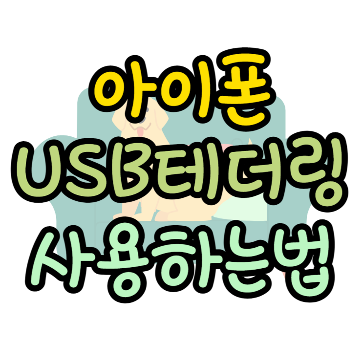 아이폰 USB 테더링 사용방법 안될때는 이렇게