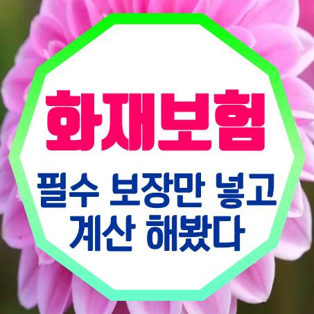  꼭 필요한 보장만 넣고 빌라화재보험 얼마인지 계산해 봤다.