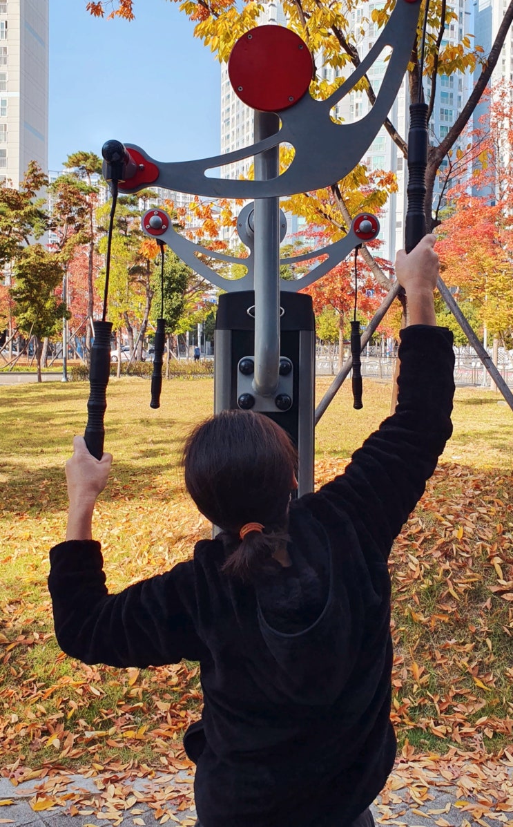  라피에스타 양산에서 가까운  메기들공원, 아이들은 네트해먹 놀이터를 좋아해요!