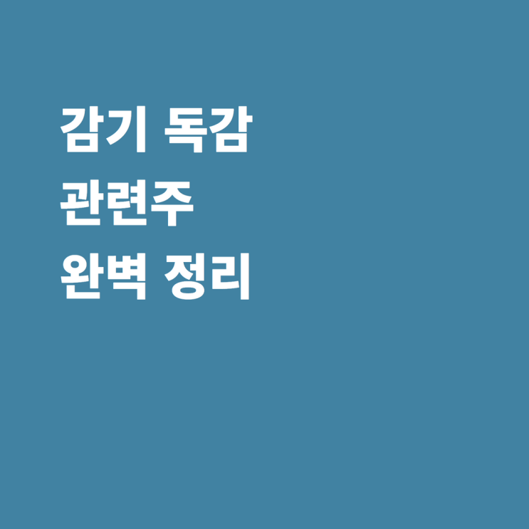 감기 독감 관련주 대원제약 삼일제약 동화약품 안국약품 일동제약 동아쏘시오홀딩스 유한양행 보령 대웅제약 광동제약 주가 전망