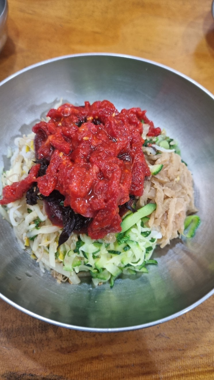  진주중앙시장 육회비빔밥 맛집(제일식당)-내돈내산