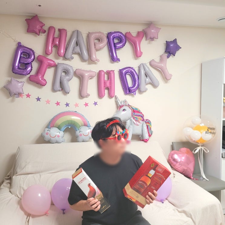  레인보우칩스 파티용품으로 생일파티 꾸미기 꿀팁  (+레터링풍선 만드는 방법)