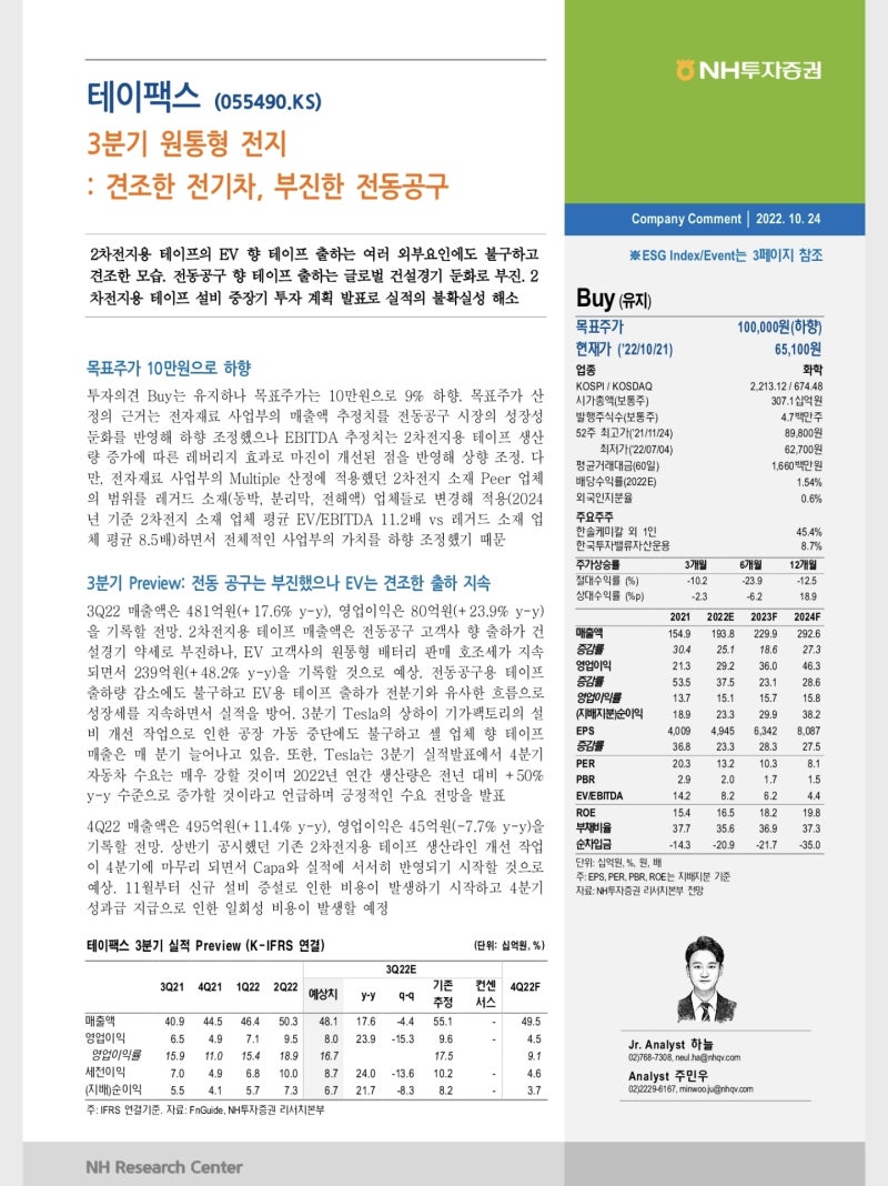기업 메모: 테이팩스 (055490) : 네이버 블로그