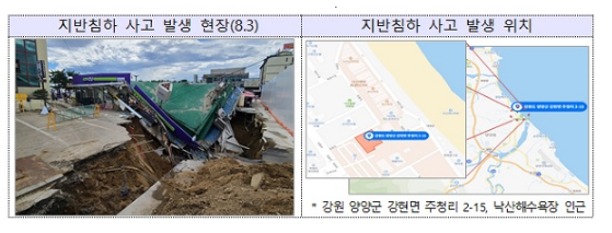 국토부 사조위 양양 지반침하 사고 조사결과…원인은 시공부실_국토교통부 국토부 사조위 양양 지반침하 사고 조사결과…원인은 시공부실_국토교통부