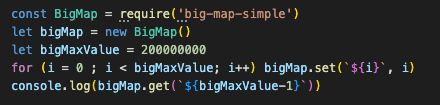  Nodejs Big Map Large Dictionary