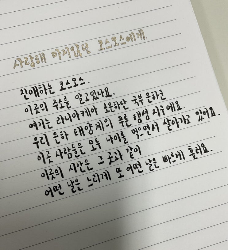  HLC를 향한 주접 사랑 글