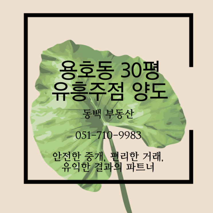 용호동 30평 유흥주점 임대