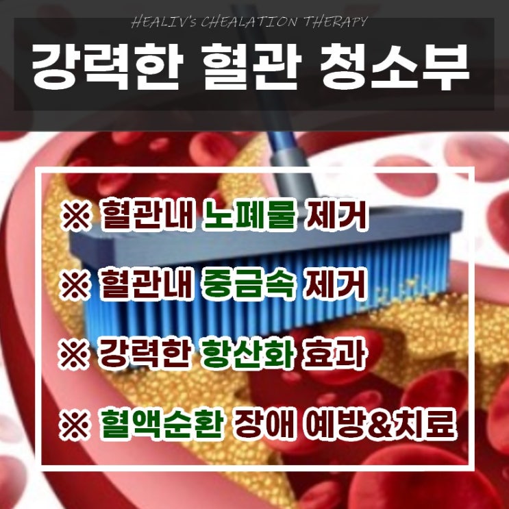 [강남피부과] 강력한 혈관청소부!! 혈관노폐물, <b>중금속</b>, 유해독성물....