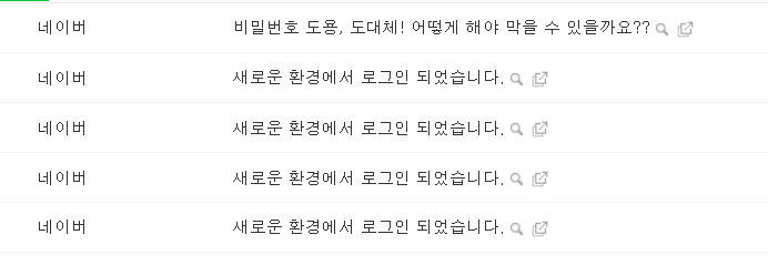  네이버 아이디 도용당했음::))