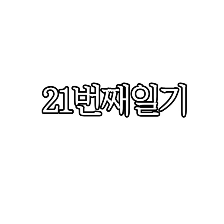  21번째일기