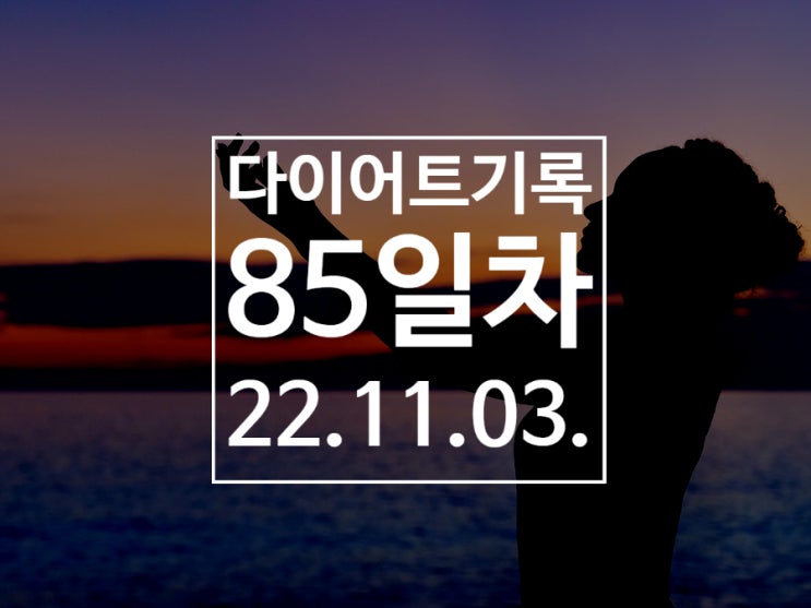  [다이어트기록DAY85] 휴식데이