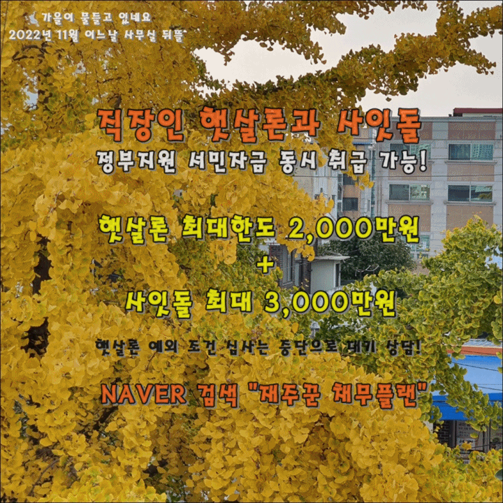  직장인 햇살론과 사잇돌 대출 동시 취급 가능