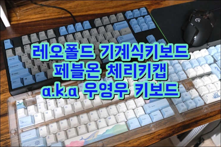  페블온 체리키캡 레오폴드 기계식키보드 산뜻한 우영우 컨셉으로 키캡튜닝