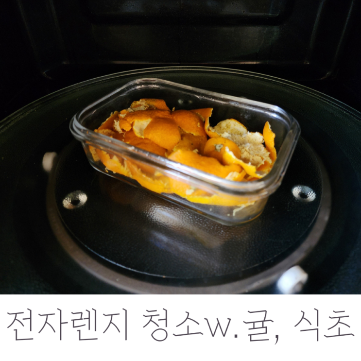  전자레인지 청소법 / 귤껍질, 식초, 소주 활용