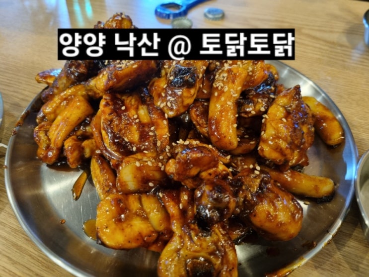  양양 낙산 토닭토닭 숯불 치킨 후기 !