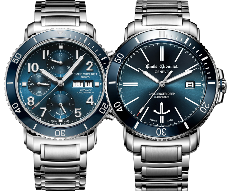  색감이 좋아 한동안 쓰던 워치페이스 Emile Chouriet Challenger Deep Chronograph, Emile Chouriet Challenger Deep 