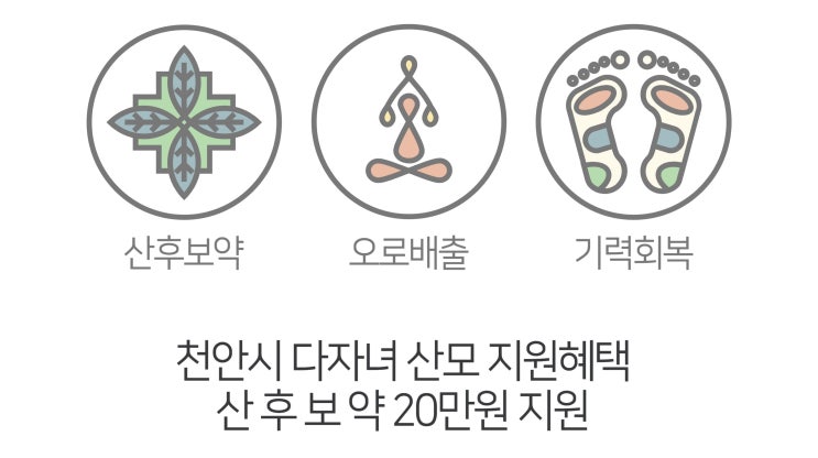  천안시 출산 혜택 두 번째 -  산후보약 20만 원 지원 혜택 신청하기