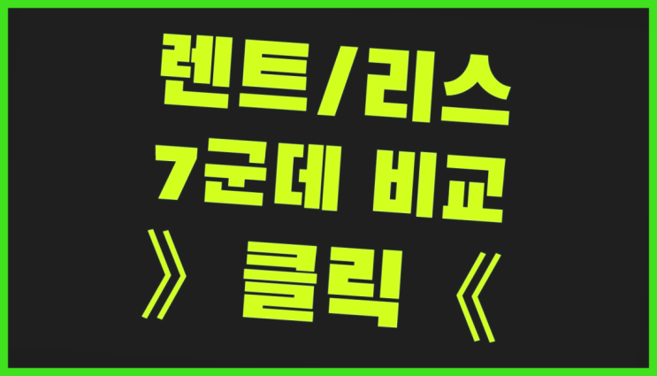  아이오닉리스 ? 장기렌터카/사업자리스 돈 아끼는 방법
