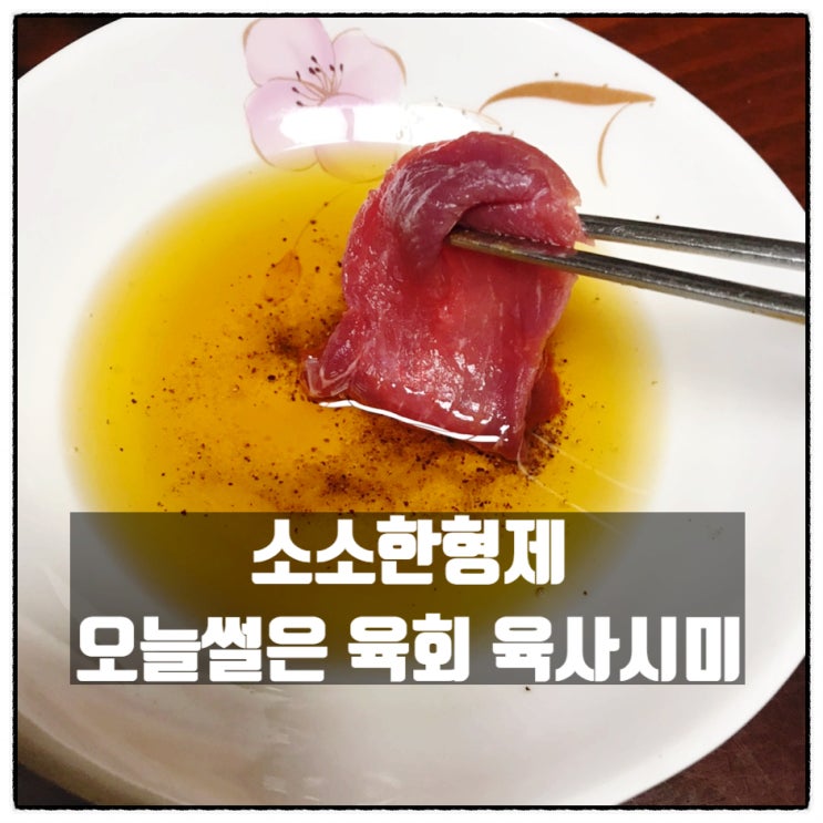 소소한형제 오늘썰은 육회 육사시미 간편안주 혼술안주 맛 리뷰