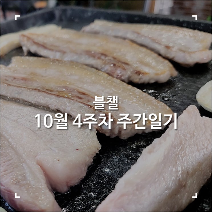  [블챌]맛집 탐방하다 지나간 10월 4주 차 주간 일기