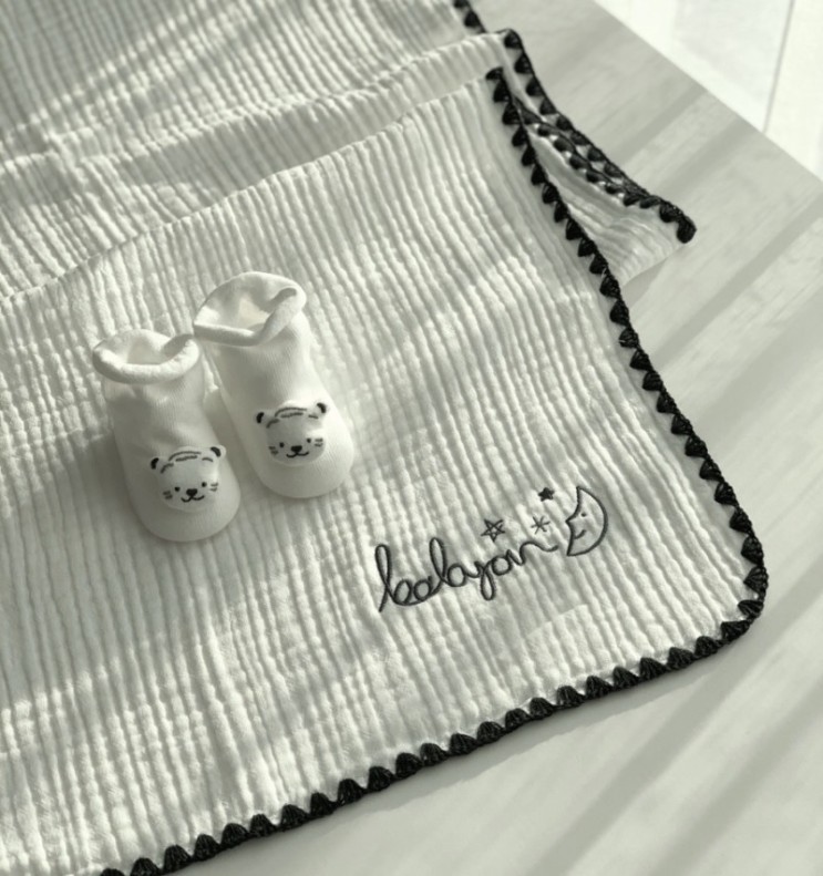 [아기용품] 신생아 이불, 목욕타올로 사용가능한 베이비앙 스타라이트 40수 속싸개
