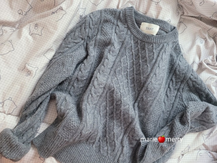  [knitwear]킨다베이지,차드케이블니트
