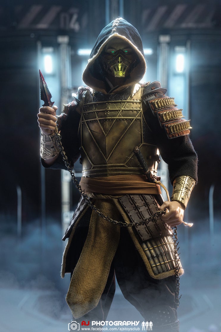  『POP TOYS」1/6 Mortal Kombat - Warrior Scorpion 모탈컴뱃 - 스콜피온 (모탈컴뱃 2021 버전) 실제품 [해외 리뷰] [2탄]