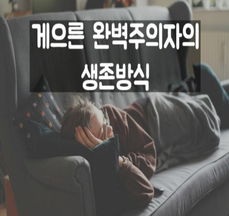  게으른 완벽주의자의 생존방식