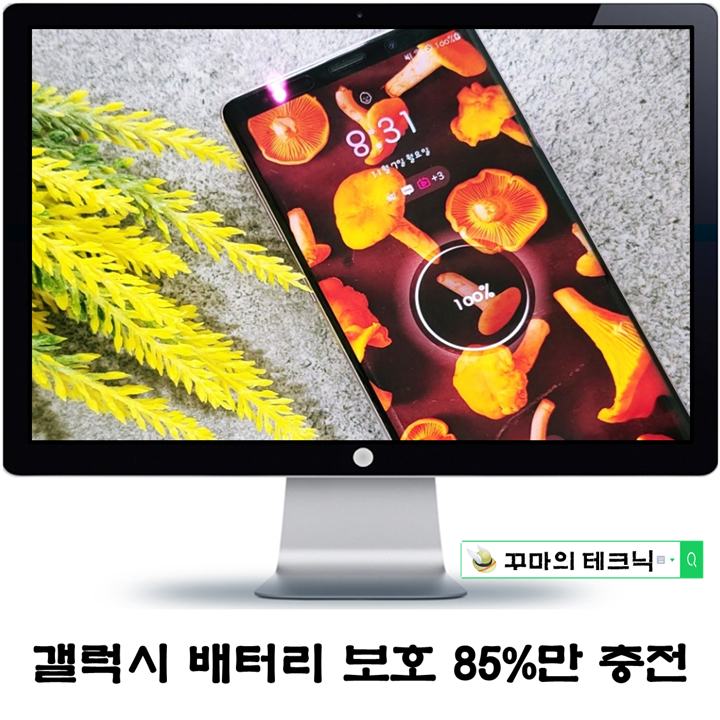 갤럭시 스마트폰 배터리 보호 기능. 85%까지만 충전