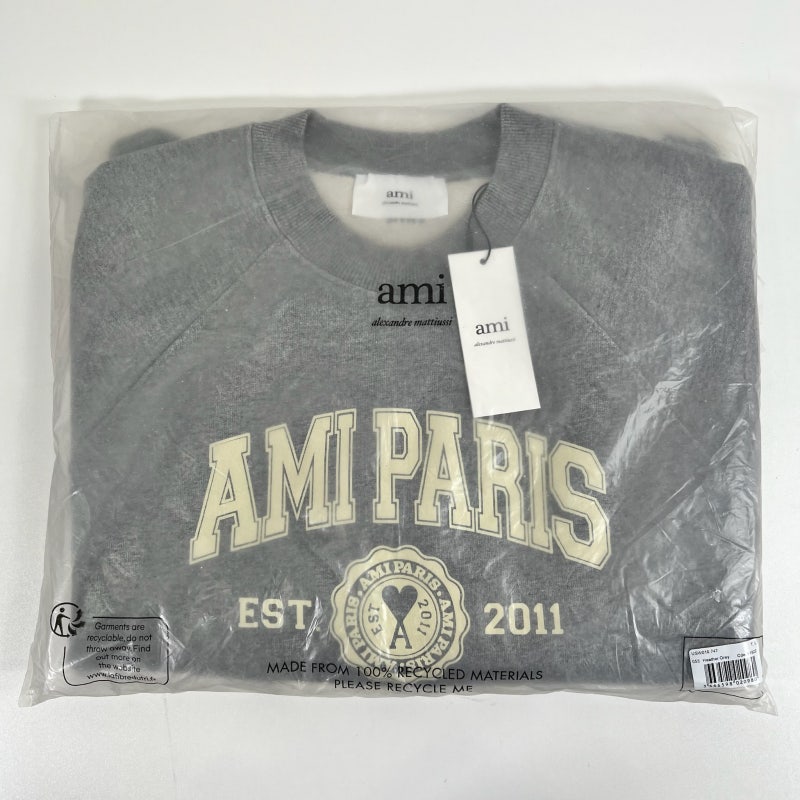 감성 하트 로고 아미 파리스 22FW 신상품 리뷰 AMI PARIS FRANCE 이니셜 로고 프린트 오버핏 맨투맨