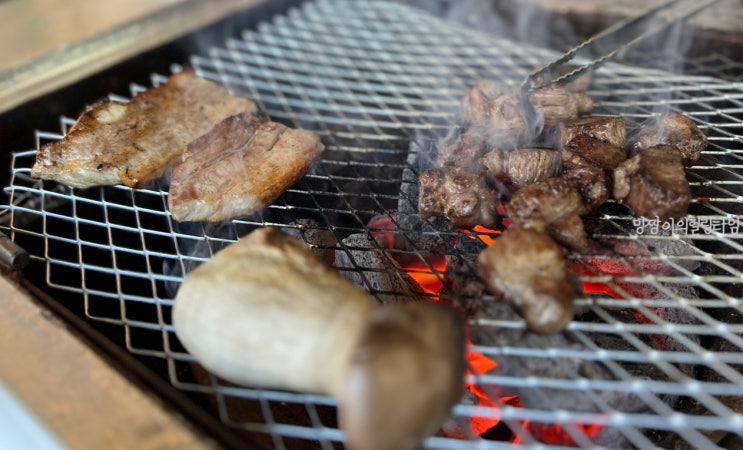  가평 여우사이 숯불바베큐 야외식당 청평맛집 고기구워주는고깃집