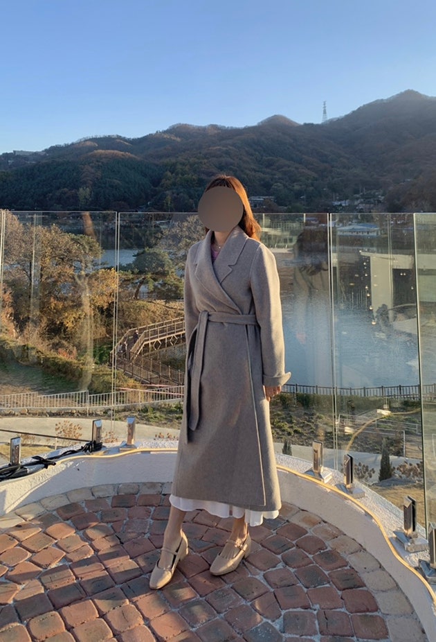 키작녀데일리룩:잇미샤 노치드 카라 캐시미어 핸드메이드 코트