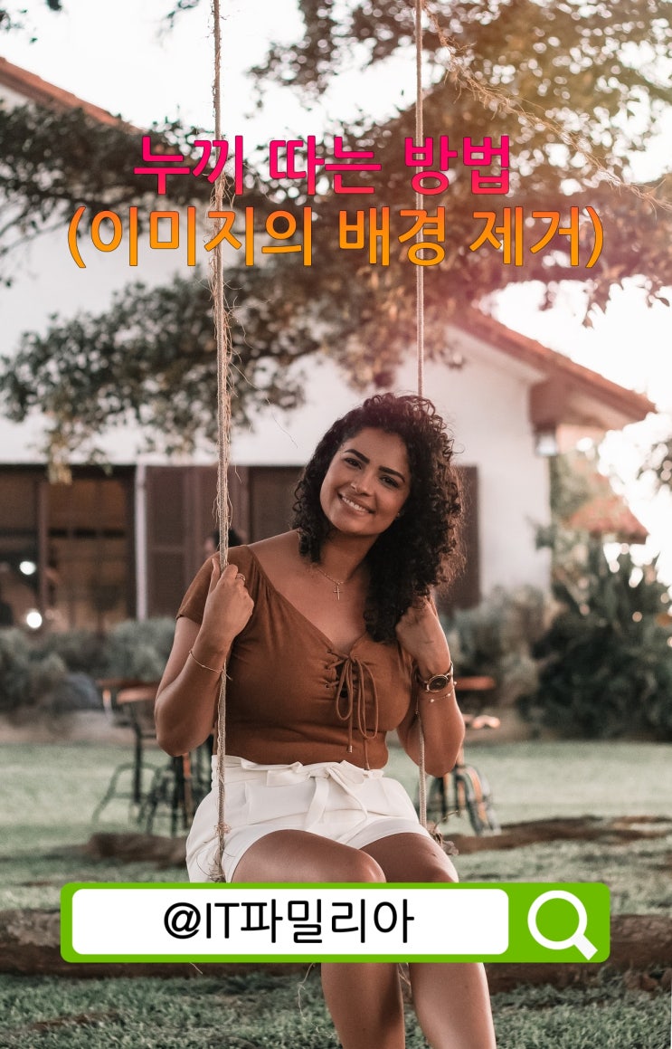  누끼 따는 방법(이미지의 배경 제거 하는 방법)