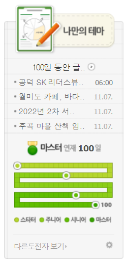  블백, 1일 1포 100일 글쓰기를 마치며