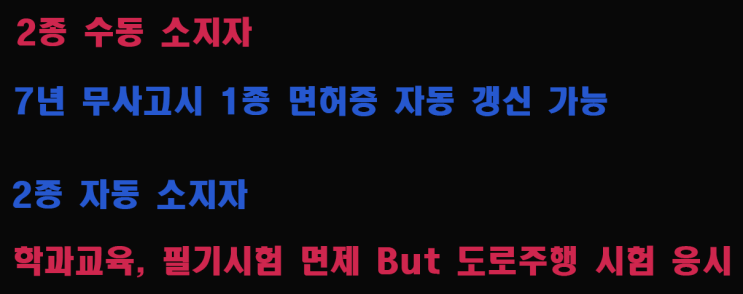  2종 보통에서 1종 보통 면허증 변경하기