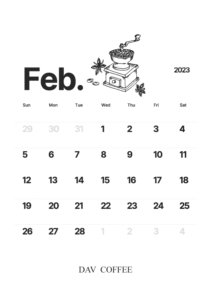  2023년 책상 캘린더 디자인 제작