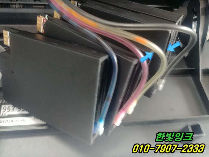 부천 프린터수리 춘의동 테크노파크 HP7740 복합기 무한잉크 호수선 막힘으로 혼색 색상 문제 튜브 교체 부천 프린터수리 춘의동 테크노파크 HP7740 복합기 무한잉크 호수선 막힘으로 혼색 색상 문제 튜브 교체