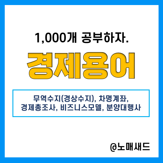 경제용어 :: 무역수지(경상수지), 차명계좌, 경제총조사, 비즈니스모델(BM), 분양대행사