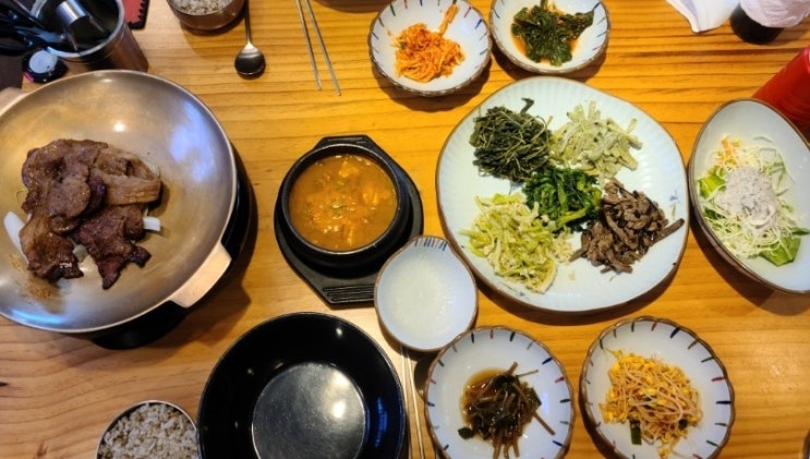세종 맛집 장군면 진본가 특선 숯불구이 보리밥 나물 청국장