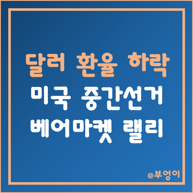 원달러환율 하락 및 미국 중간 선거 (feat. 10월 소비자 물가지수 CPI, FOMC, 베어마켓랠리, S&P500 지수)