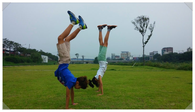  건강을 위해 한 번쯤 물구나무서기 해보세요