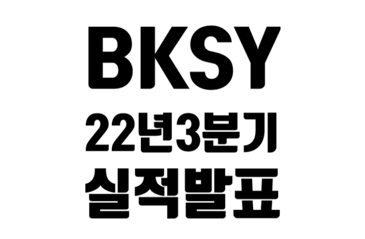 블랙 스카이 2022년 3분기 실적 발표