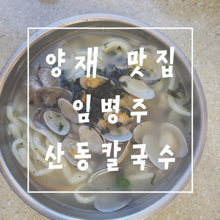  양재역 칼국수 맛집 임병주산동칼국수