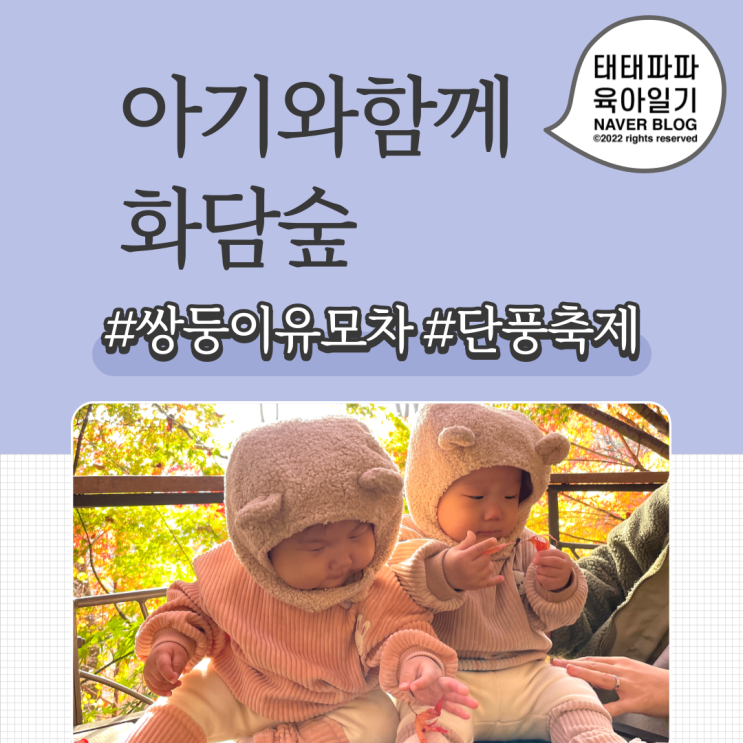  곤지암 화담숲 유모차, 단풍시기와 단풍축제 기간 생후9개월 쌍둥이 모든코스 완주