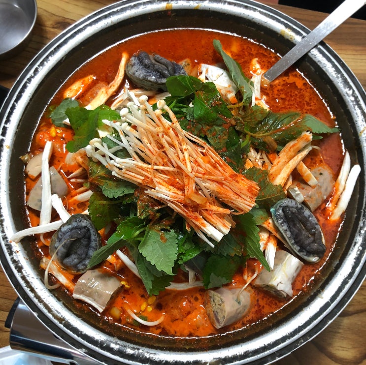  제주도 조천읍 한우순대곱창전골 찐맛집 친구테이블