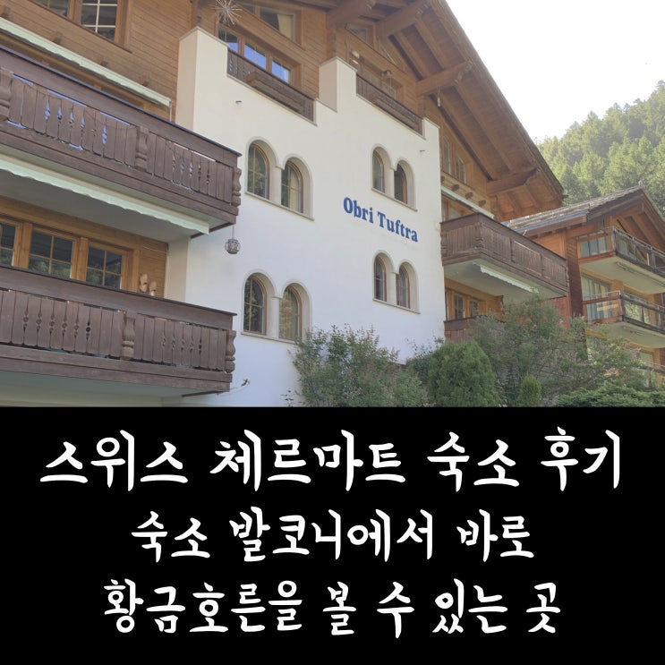  [스위스/체르마트 숙소] 황금 호른 볼 수 있는 체르마트 숙소(체르마트 아파트)_Constanze 호스트