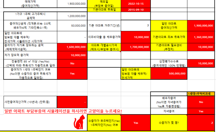  [부담부증여와 저가양도] 1가구 1주택 아파트 무주택 2자녀 85이하 부담부증여와 특수관계자 저가 양도 양도세 증여세 취득세 (양도소득세율 취득세율 증여세율)