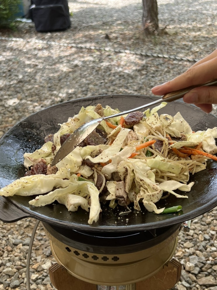  캠핑장에서 백순대 먹기, 미림통통 백순대 밀키트, 선재오토캠핑장