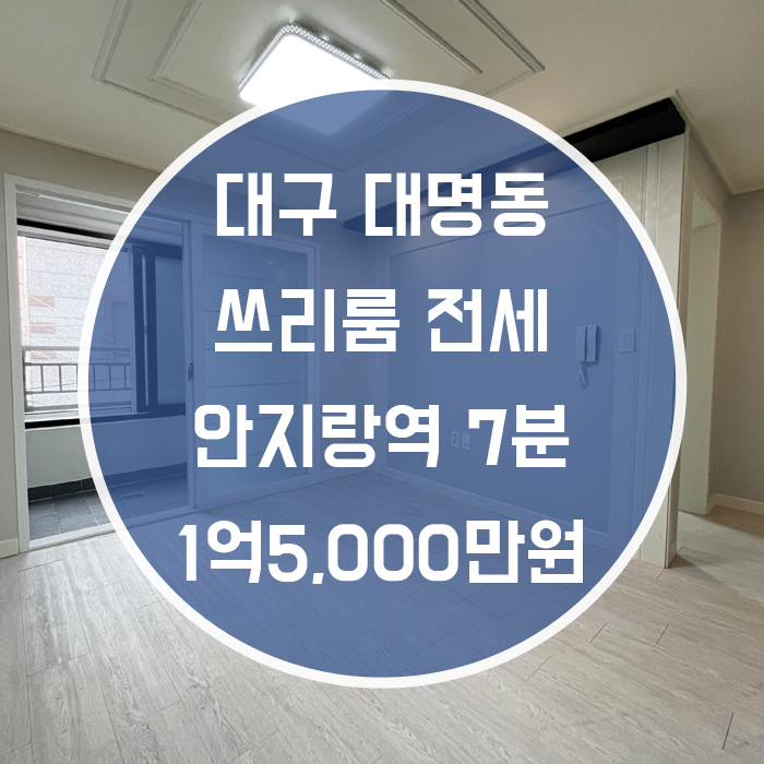  대구 남구 대명동 / 쓰리룸 전세 안지랑역7분 양방주차 '양방주차로 주차걱정 노노'